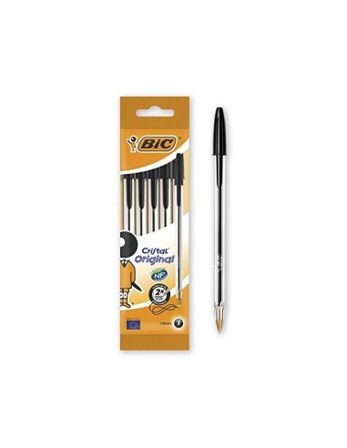 BOLIGRAFO BIC CRISTAL MEDIUM NG.BOLSA 5 UD.