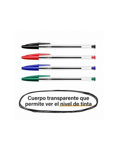 BOLIGRAFO BIC CRISTAL MEDIUM NG.BOLSA 5 UD.
