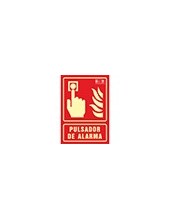 PICTO SEÑAL PULSADOR ALARMA PVC FOTOLUMINISCENTE 210X297 MM 2