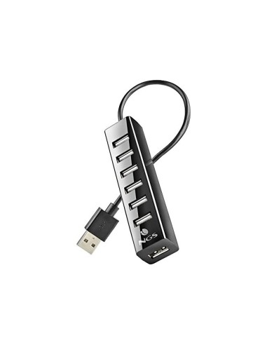 HUB NGS TINY 7 PUERTOS ADAPTADOR CORRIENTE USB 2.0