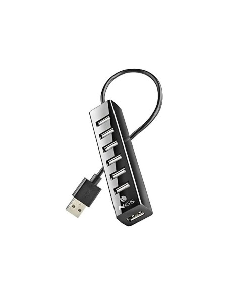 HUB NGS TINY 7 PUERTOS ADAPTADOR CORRIENTE USB 2.0
