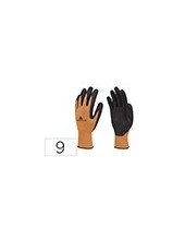 GUANTES DELTAPLUS POLIESTER LATEX PALMA DEDOS NJ. FLUOR/NG.TALLA 9 2