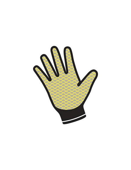GUANTES DELTAPLUS POLIESTER LATEX PALMA DEDOS NJ. FLUOR/NG.TALLA 9