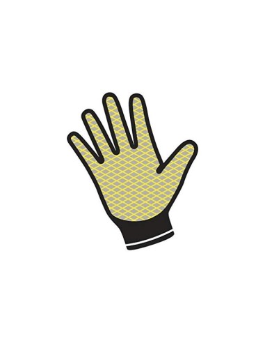 GUANTES DELTAPLUS POLIESTER LATEX PALMA DEDOS NJ. FLUOR/NG.TALLA 8