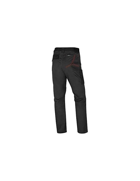 PANTALON TRABAJO DELTAPLUS CINTURA ELASTICA 7 BOL. GRIS/RJ. TALLA S