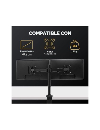 BRAZO MONITOR FELLOWES SERIE REFLEX AJUST  ALTURA 2 PANTALLAS
