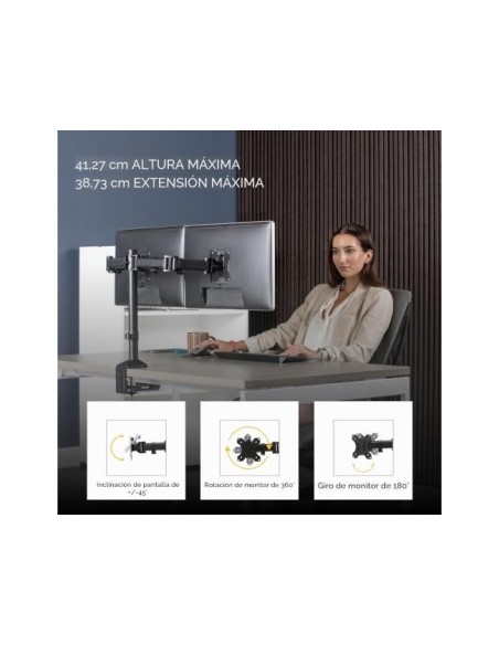 BRAZO MONITOR FELLOWES SERIE REFLEX AJUST  ALTURA 2 PANTALLAS