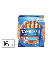 TAMPON TAMPAX PEARL COMPAK SUPER PLUS CAJA 16 UD.