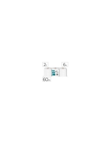 PAPEL SECAMANOS AMOOS INDUST 2 CAPAS 32G/M2 CEL BLANCO 60 MT 6UD