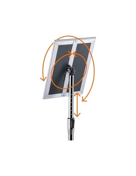 ATRIL SUELO DURABLE MARCO AL.DIN A3 VERT./ HOR.ALTURA  86 A 129 CM