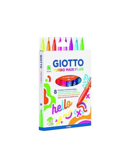 ROTULADOR GIOTTO TURBO MAXI FLUO CAJA 8 UD.SURT.