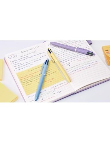 BOLIGRAFO BIC 4 PASTEL 1MM CAJA 12 UD.SURT.