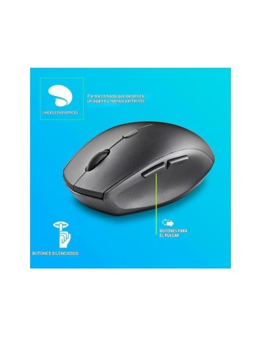 RATON NGS BEE 800/1200/1600 DPI INAL 5 BOT RECEPTOR USB-A 2,4 GHZ NG.
