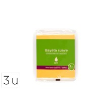 BAYETA MICROFIBRA SUAVE AM.PARA COCINAS BAÑOS 40X36 CM PK.DE 3 UD.