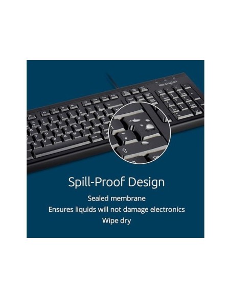 TECLADO KENSINGTON KB100 EQ CABLE 2400 DPI USB-A NG.
