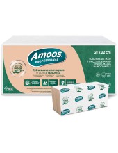TOALLA SECAMANOS AMOOS PROFESSI NATURALLY SOFT 2 CAP 21X22 CM 200 UD.