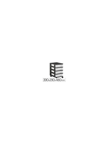CAJONERA ARCHIVO 2000 4 CAJ.TPTE.CARCASA NG. 6LT.RUEDAS 390X290X480MM