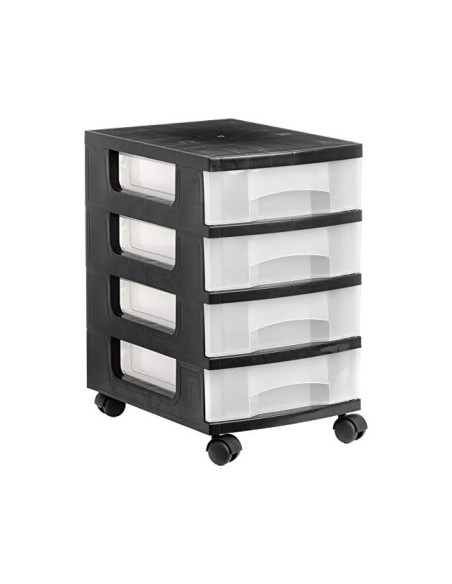 CAJONERA ARCHIVO 2000 4 CAJ.TPTE.CARCASA NG. 6LT.RUEDAS 390X290X480MM