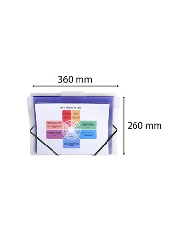 CLASIFICADOR PARED EXACOMPTA PP. CRISTAL 6 COMPARTIMENTOS