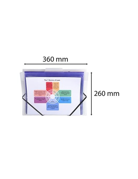CLASIFICADOR PARED EXACOMPTA PP. CRISTAL 6 COMPARTIMENTOS