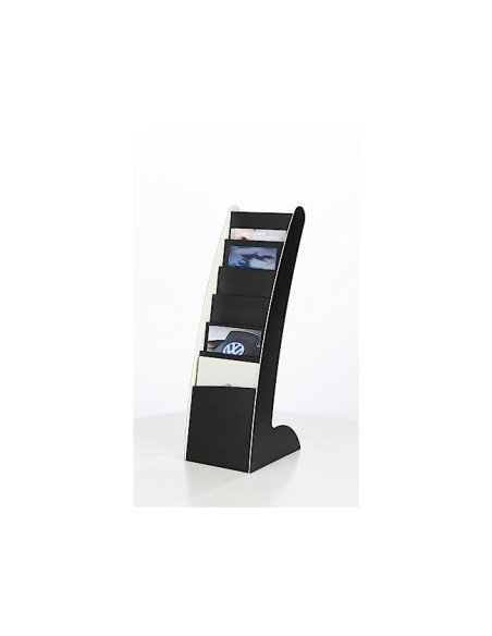 EXPOSITOR PAPERFLOW COURBO SLIM SUELO MOVIL DOBLE CARA 6 CASILLAS NG.