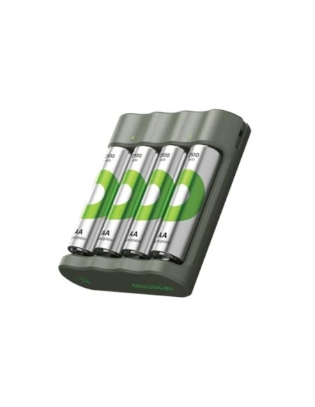 CARGADOR PILAR RECARGABLES GP AA/AAA INCLUYE 2 PILAS AA 2100 MAH