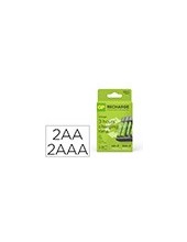 CARGADOR PILAS RECARGABLES GP USB AA /AAA+2X AA 2100 MAH+2X AAA 2
