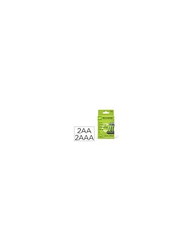 CARGADOR PILAS RECARGABLES GP USB AA /AAA+2X AA 2100 MAH+2X AAA