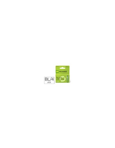 PILA GP RECARGABLE AA 1300 MAH 4 UD.