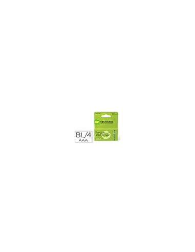 PILA GP RECARGABLE AAA 650 MAH 4 UD.