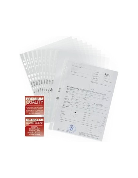 FUNDA MULTITALADRO DURABLE COMP.A4 PP. 80 MC CRISTAL 100 UD.
