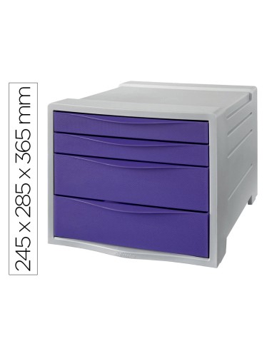 FICHERO CAJONES ESSELTE COLOUR BREEZE PLAST.4 CAJONES LAVANDA
