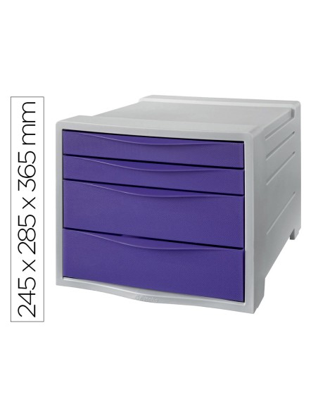 FICHERO CAJONES ESSELTE COLOUR BREEZE PLAST.4 CAJONES LAVANDA