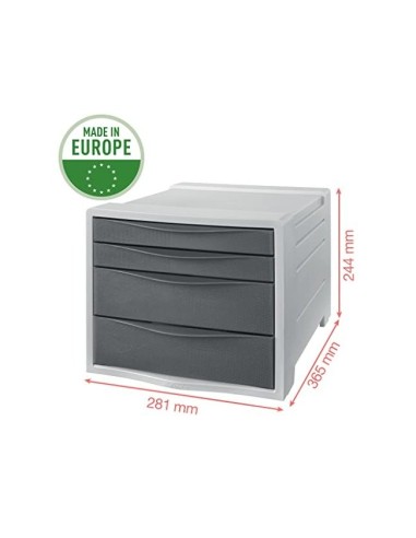 FICHERO CAJONES ESSELTE COLOUR BREEZE PLAST.4 CAJONES LAVANDA