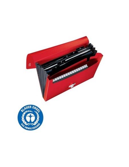CARPETA LEITZ RECYCLE CLASIFICADOR FUELLE PP. 5+1 COMP.DIN A4 RJ.