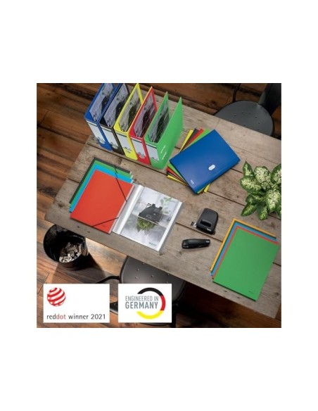 CARPETA LEITZ RECYCLE GOMAS 3 SOLAPAS A4 PP. VE.