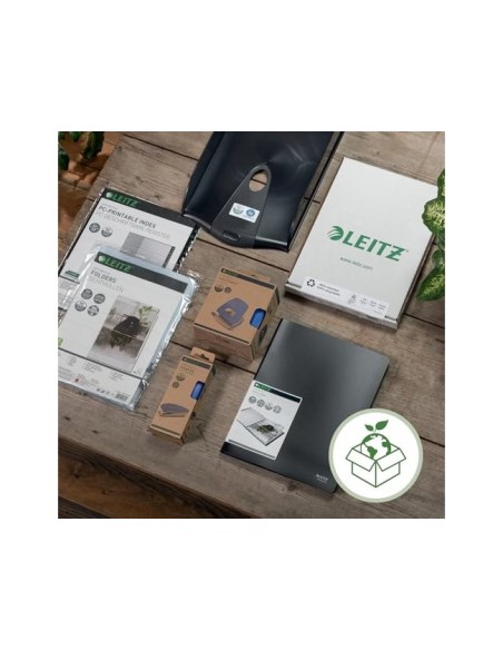 CARPETA LEITZ RECYCLE GOMAS 3 SOLAPAS A4 PP. VE.