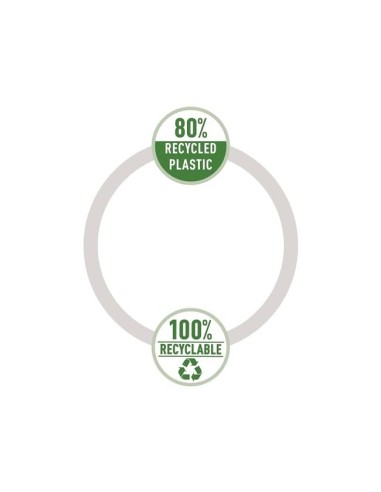 CARPETA LEITZ RECYCLE GOMAS 3 SOLAPAS A4 PP. VE.