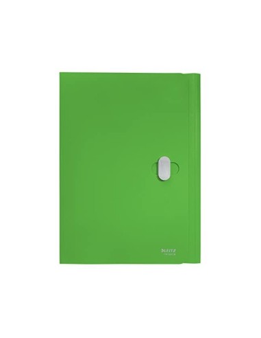 CARPETA LEITZ RECYCLE GOMAS 3 SOLAPAS A4 PP. VE.