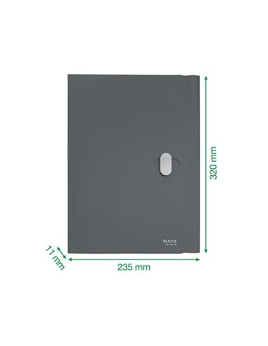 CARPETA LEITZ RECYCLE GOMAS 3 SOLAPAS A4 PP. VE.