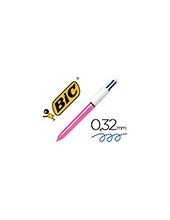 BOLIGRAFO BIC 4 SHINE ROSA 1MM 2
