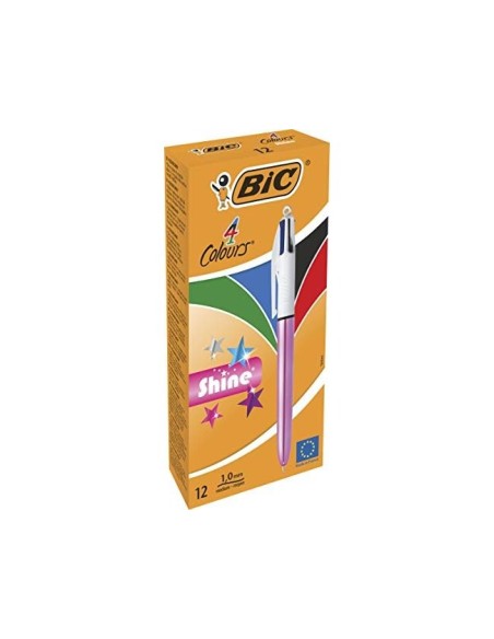BOLIGRAFO BIC 4 SHINE ROSA 1MM