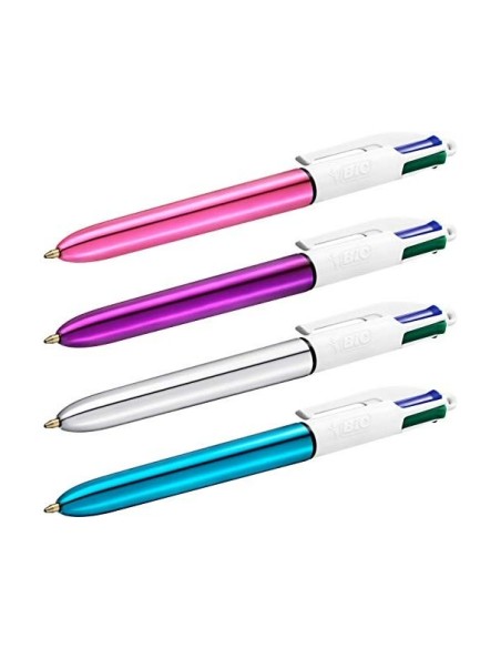 BOLIGRAFO BIC 4 SHINE ROSA 1MM