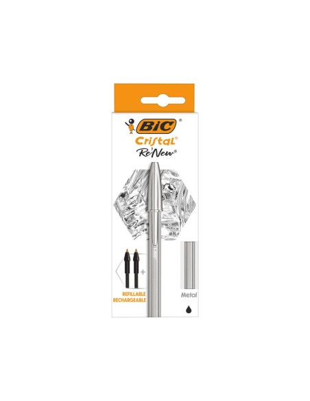 BOLIGRAFO BIC CRISTAL RENEW TINTA NG. PK.DE 1 UNIDAD+2 RECAMBIOS