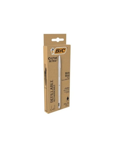 BOLIGRAFO BIC CRISTAL RENEW TINTA NG. PK.DE 1 UNIDAD+2 RECAMBIOS