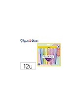 ROTULADOR PAPER MATE FLAIR PASTEL FIBRA 12 UD.SURT. 2