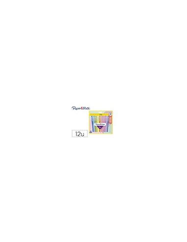 ROTULADOR PAPER MATE FLAIR PASTEL FIBRA 12 UD.SURT.