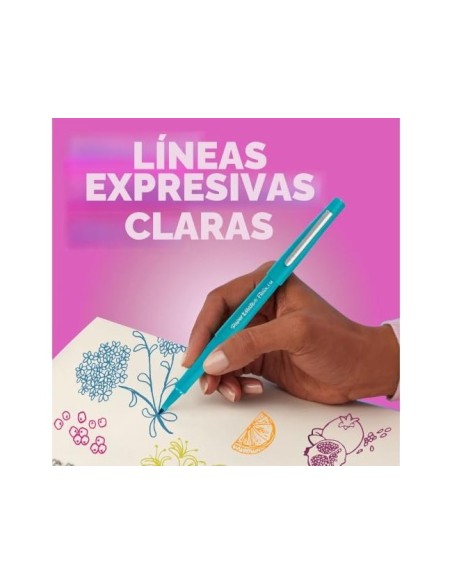 ROTULADOR PAPER MATE FLAIR PASTEL FIBRA 12 UD.SURT.