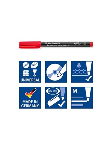 ROTULADOR STAEDTLER LUMOCOLOR RETROPROYE FIBRA PERMA 317  14 UD.SURT.