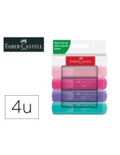 ROTULADOR FABER FLUORESCENTE 1546 PASTEL ESTUCHE 4 UD.SURTIDAS